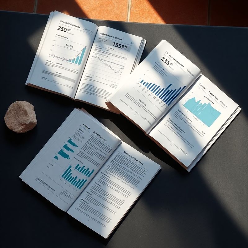 Otvoreni financijski časopisi i podatkovni ispisi na uredskom stolu